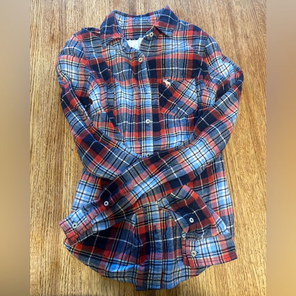 Woman’s Plaid Shirt - Red and Blue